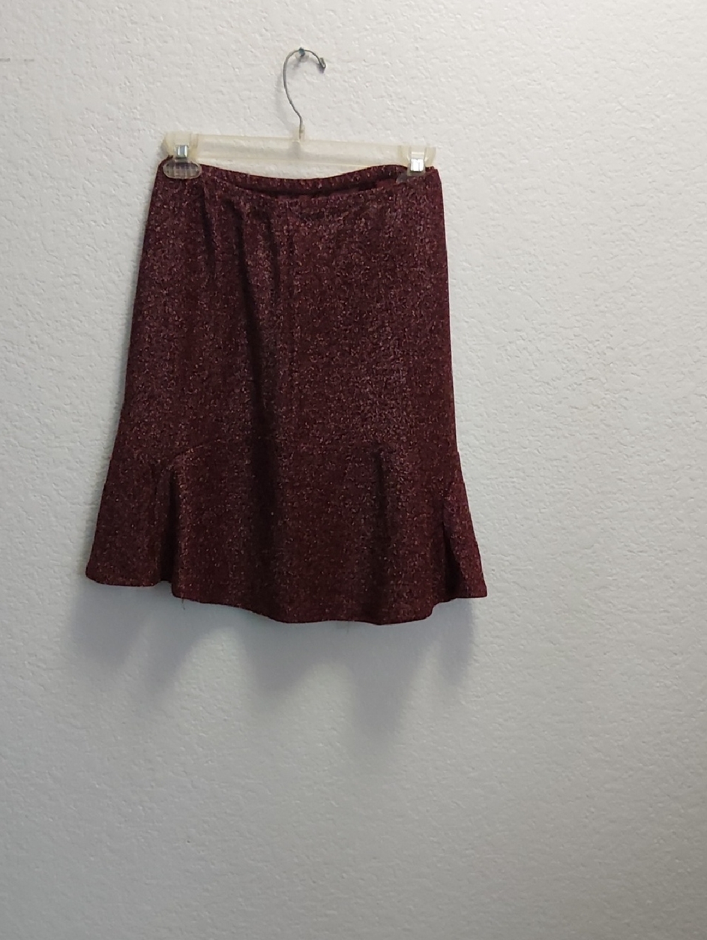 Wallflower Marled Wine A-Line Knit Skirt